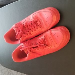 Nike Triple Red Airforce Ones Men Shoes